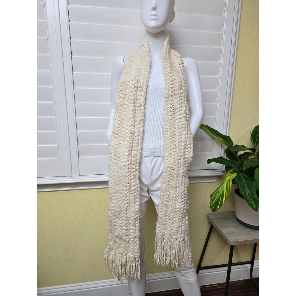 Hollister Knit Fringe Extra Long Scarf OS